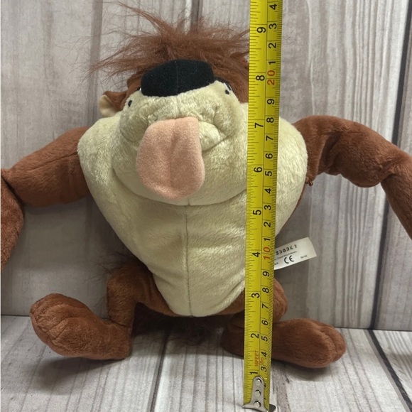 Looney Tunes ‘03 Rude Taz 11” Plush Fart Burp + Tasmanian Devil in Biker Jacket - Picture 3 of 11